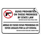 Guns Prohibited On Premises By State Law Section 4G 035 LABEL DECAL STICKER
