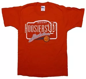 Vintage PRO PLAYER Indiana Hoosiers Basketball T-Shirt Made USA Red Medium M - Picture 1 of 6