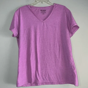 Gildan women’s short sleeve V-neck shirt size 2 XL - Picture 1 of 6