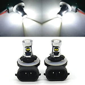 2x LED Fog Light CANBUS H27W/2 881 LED 6000K White Daytime Running Light Bulbs - Picture 1 of 12