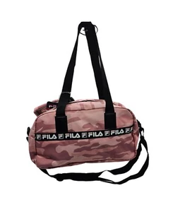 FILA Gilda Sport Duffel Small PINK camo Stain Check Description & Pics - Picture 1 of 3