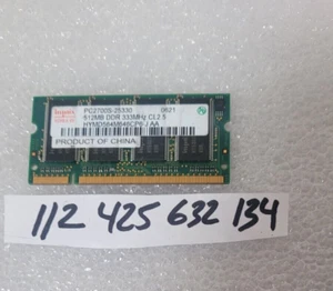 512MB 64MX64 DDR 333 PC2700 32X16 LATENCY 2.5 2.50V 200PIN NON-ECC UNBUFFER - Picture 1 of 1