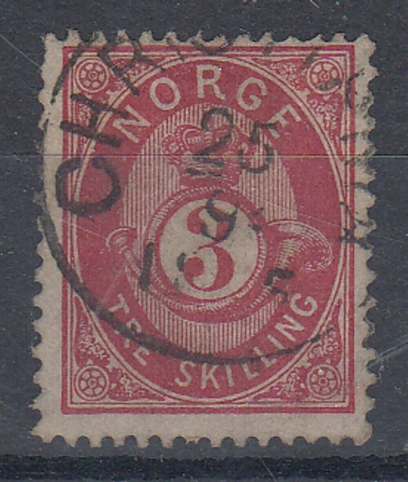 NORUEGA 1872 3sk CARMINE USADO (ID:485/D56520) Foto 1 de 1