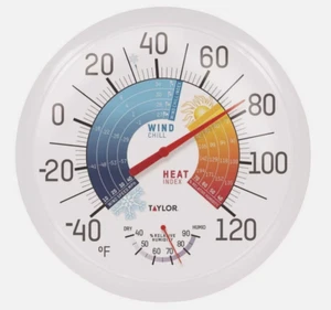 Termómetro e higrómetro Taylor Precision Products índice de enfriamiento/calor, 13,25 - Imagen 1 de 3