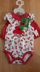 Completo due pezzi bambina Sesame Street 2010 taglia 3-6 mesi Elmo nuovo con etichetta - Foto 1 di 7