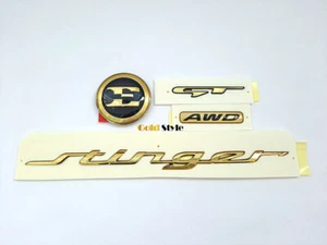 Genuine OEM Gold & Rose Gold 4P set Emblem for KIA Stinger 2017-2021+ - Picture 1 of 12
