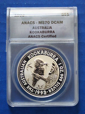 AUSTRALIA - 1993 Silver Kookaburra - ANACS MS70 DCAM (lot 2) - Image 1 of 2