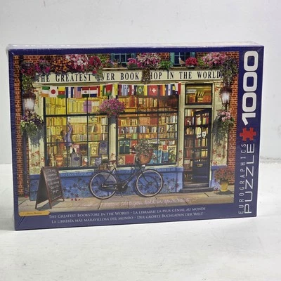 Eurographics Puzzle 1000 Pc - The Greatest Book Shop in the World Bicycle Street - Image 1 of 4