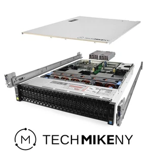 Dell PowerEdge R730xd Server 24-Bay 2.40Ghz 20-Core 128GB RAM 1TB Storage Rails - Picture 1 of 5
