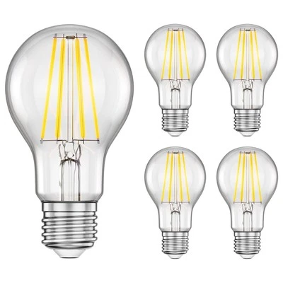 5x E27 Bombilla LED A60 blanca (4000 K) 7,3 W 1020lm Regulador de intensidad de - Imagen 1 de 4
