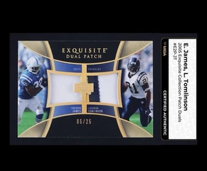 2005 Exquisite Edgerrin James LaDainian Tomlinson Double Jersey Number Patch /25 - Bild 1 von 2