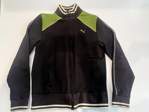 Chaqueta deportiva PUMA negra y verde oliva talla grande L - Imagen 1 de 3
