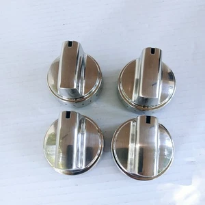4 PACK NEW Replacement For GE Gas Range Stove Stainless Steel Look Control Knob - Picture 1 of 3
