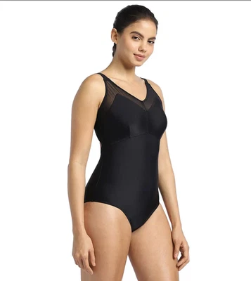 SPEEDO MUJER NATACIÓN 1 PIEZA MALLA EN FORMA DE V NEGRO S-38 8FS37550001... - Imagen 1 de 4
