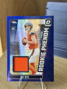 2024 Donruss Optic - Bo Nix RC #RPB-BNX - Blue Hyper Rookie Phenom Patch NM - Picture 1 of 2