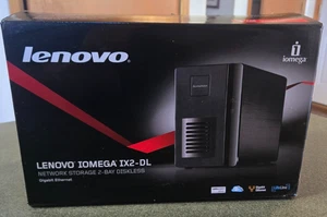 LENOVO IOMEGA IX2-DL NETWORK STORAGE 2BAY DISKLESS PC/MAC/LINUX GIGABIT ETHERNET - Picture 1 of 7