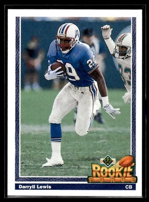 1991 Upper Deck Darryll Lewis Rookie Houston Oilers #617 - Image 1 of 2