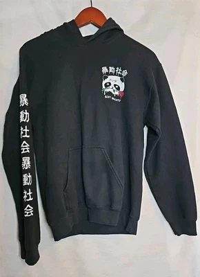 Sudadera con Capucha Riot Society Adulto Pequeña Negra Pullover Capucha Panda Rosa Logo Foto 1 de 4