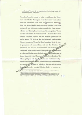 SIGNIERT Original Korrekturfahnen Nachwort zu Stefan Zweig Amundsen und Scott. D - Bild 1 von 2