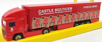 Corgi 1/64 Scale Model Truck TY86806 - ERF Curtainsider Castle Cement - Image 1 of 4