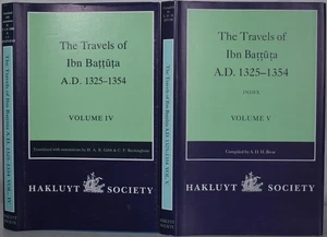 THE TRAVELS OF IBN BATTUTA 1325-1354 Hakluyt Vols 4 & 5 Central Asia India China - Picture 1 of 6