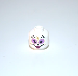 1x LEGO® Kopf "la Catrina" Mund Pink Lidschatten Violett 3626cpb4001 NEU weiß - Picture 1 of 1