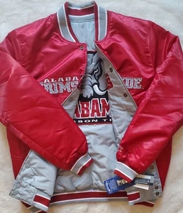 Alabama Crimson Tide Reversible Starter Jacket Full Snap "ROLL TIDE" Sz Large š - Picture 1 of 24