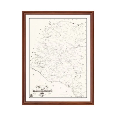 Old Map of Edgefield County, SC 1871 - Vintage South Carolin - Image 1 of 4