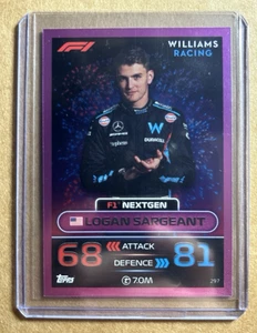 Topps Turbo Attax NextGen Logan Sargeant Pink #297 2023 - Imagen 1 de 1