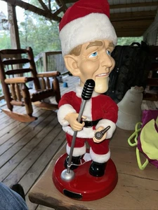 VTG 2001 GEMMY BING CROSBY SANTA ANIMATED MUSICAL FIGURE 19" READ - Picture 1 of 4
