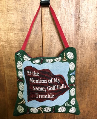 Almohada de Golf Tapiz Colgador y Bolsillo Decorativo Novedad Pelotas de Golf Divertidas 7 pulgadas Foto 1 de 4