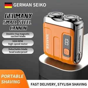 Elektrischer Smart Shaver Mini Dual Blade Digitalanzeige Wiederaufladbarer Rasierer - Bild 1 von 27