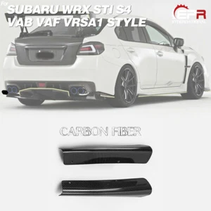 VRS Style Carbon Rear Bumper Side Spats Fin For 14-18 Impreza WRX STI S4 VAB VAF - Picture 1 of 12