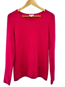 Maglione pullover SUNDANCE 100% CASHMERE taglia media vestibilità rilassata rosa girocollo - Foto 1 di 6