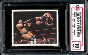 1997 Panini WWF Superstars Sticker ROOKIE #120 Rocky Maivia The Rock Hart CG 10 - Picture 1 of 2