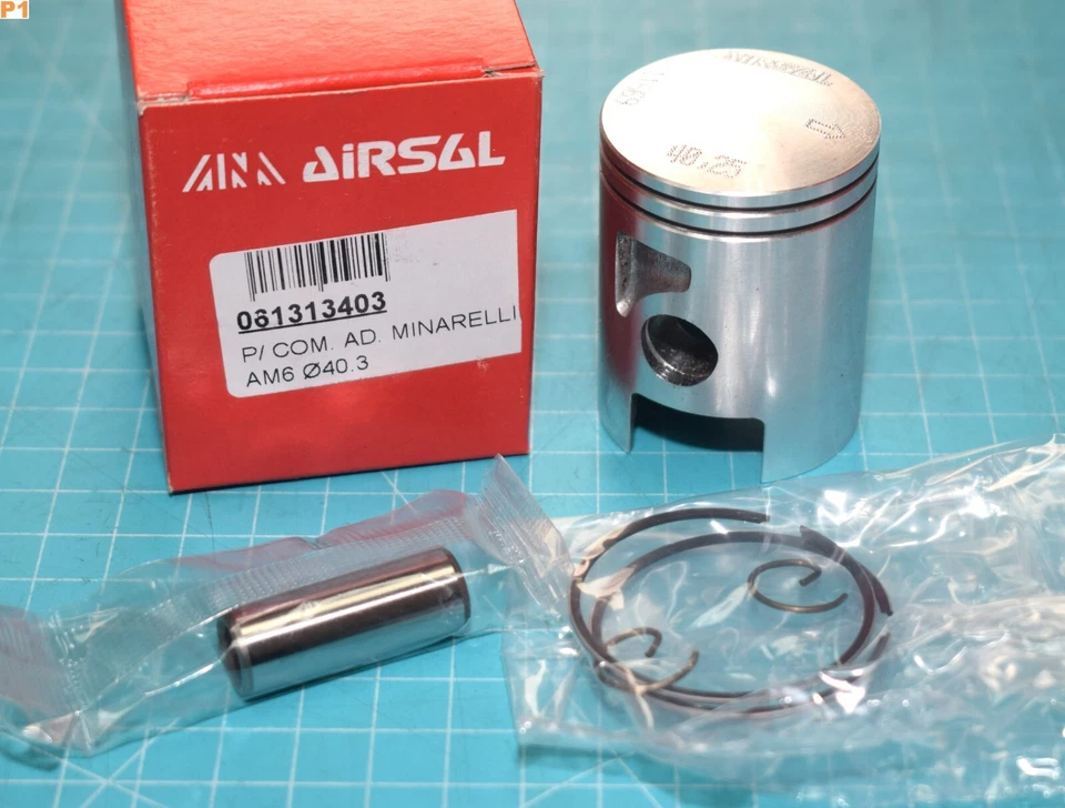 kit piston /segments 40.3mm AIRSAL 061313403 pour moteur MINARELLI AM6 50 neuf - Imagen 1 de 1