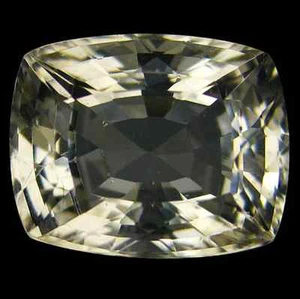3.33 cts Rare Natural Cushion-cut FlashingFire Faint-Yellow VVS Scapolite - Picture 1 of 10