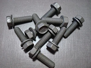 10pcs Lincoln Ford 5/16-18 x 1-1/8" fender under hood black washer bolts NORS - Picture 1 of 8