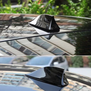 Black Shark Antenna Roof Fin Cover Car Aerial Decor Radio FM/AM Signal Booster - Picture 1 of 11