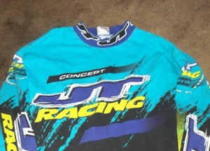 VINTAGE JT RACING MOTOCROSS DIRT BIKE CLOTH JERSEY SZ MEN MED-LG SPORT CLOTHING - Picture 1 of 6