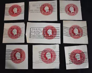 9 - 1915 - U.S. Envelope Cuts Sc# U430 2 Cent Washington - Used. e - Picture 1 of 5