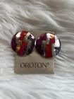 Oroton vintage clip on earrings graphic 