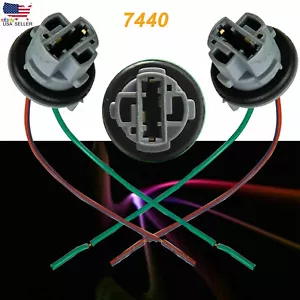 2x 7440 T20 992 Extension Wire Harness LED Bulb Light Lamp Female Socket Adapter - Picture 1 of 6