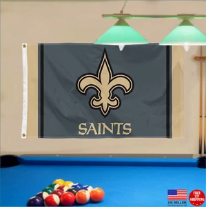 New Orleans Saints Banner 3' x 5' Man Cave Flag Perfect Game Day Fan Tailgating. - Picture 1 of 11