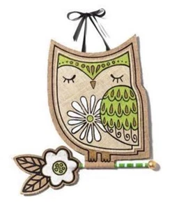 Silvestri Jute Fabulous Wendy Wiinanen Sweet Owl Bird Burlap Wall Decor - Picture 1 of 1