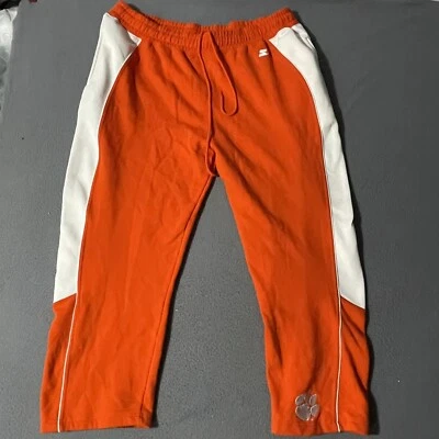 Vintage Starter Clemson Tigers Sweatpants Embroidered Wide Leg Mens Size XXL - Image 1 of 4