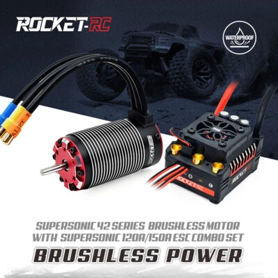 Rocket-RC Bürstenloser Motor 120 /150AESC für 1/8 1/7 RC Truck Traxxas HSP Autos - Bild 1 von 4
