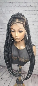Box braids, free shipping, knotless braids, corn row, pereque tresse, lace wig - Picture 1 of 7