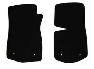 Lloyd CLASSIC LOOP Black FRONT FLOOR MATS for 1968 to 1982 Chevrolet Corvette C3 - Picture 1 of 5