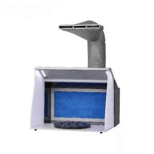 Airbrush Spritzkabine Tragbares Airbrush Kit mit 4 LED Licht Dual Abluftventilatoren - Bild 1 von 12